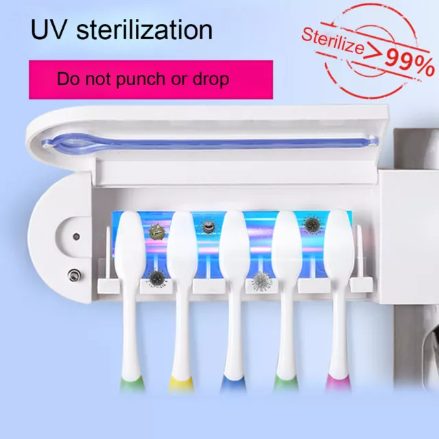 Sterilizzatore UV per spazzolino 5 alloggi in ABS con porta dentifricio