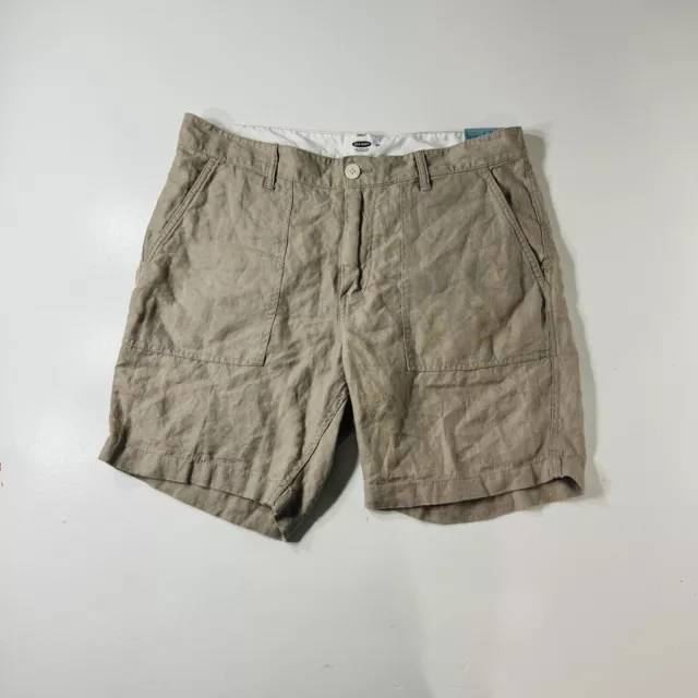 Old Navy Chino Shorts Beige 100% Linen Men’s Size 34 Brand New