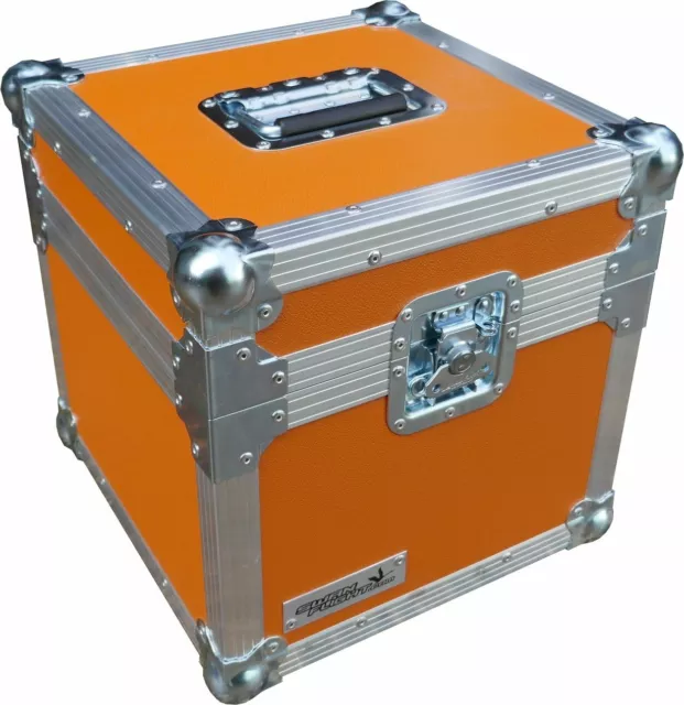 Flight Case Swan 12" Single LP 100 Vinyl Record Box (Orange Rigid PVC)