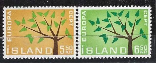 Vi567 Iceland #3348-9  Stamp Set Mint Og Nh Vf Europa