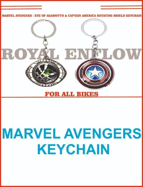 Marvel Avengers - Doctor Eye & Captain America Shield Keychain for All Bikes