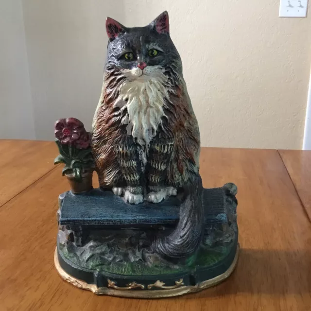 vintage cast iron cat doorstop 1990’s