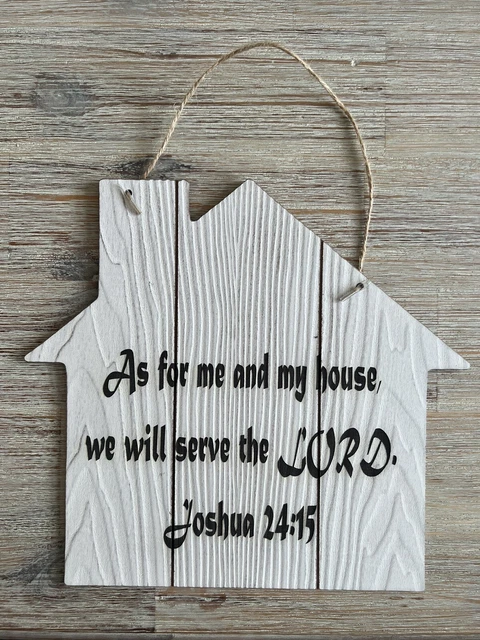 As For Me And My House We Will Serve The Lord Joshua 24:15 Wall Art Home Decor