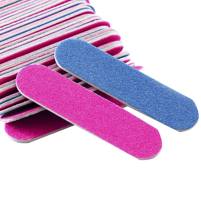 100 pz levigatura tampone legno buffer file unghie colore 180/240 manicure monouso T D1B7 2