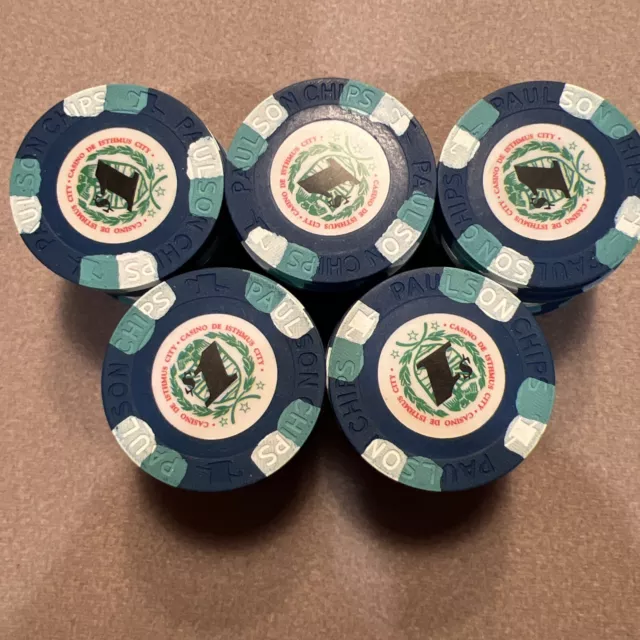 $1 Casino de Isthmus City Paulson Poker Chip James Bond 007 x 30