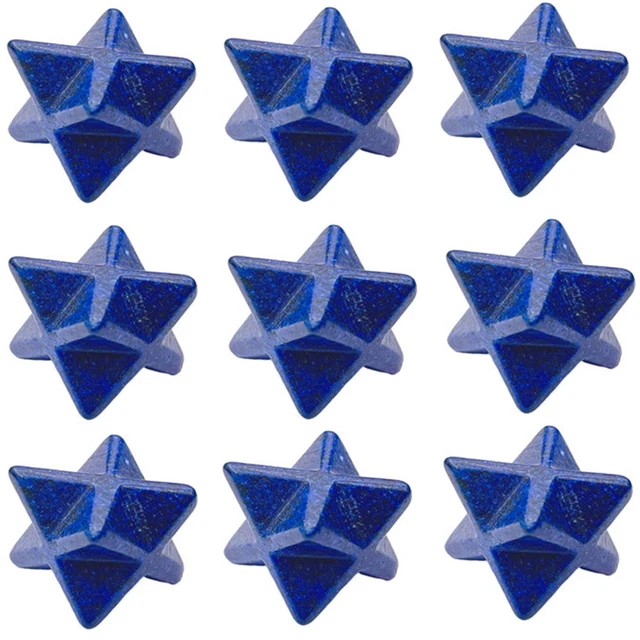 20pcs 25mm Lapis lazuli Stone Merkaba Star Healing Reiki Adventurine Decor