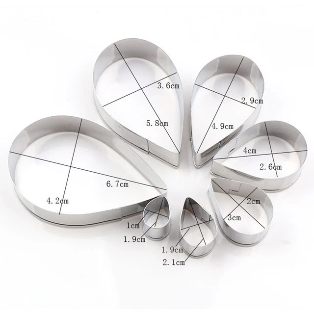 Easy to use Fondant Flower Shaping Tools Water Drop Shape Mold and Cutters
