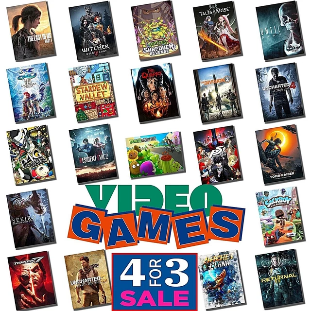 VIDEO GAMES METAL POSTERS PC Games PS3 PS4 PS5 Games WALL SIGNS prints