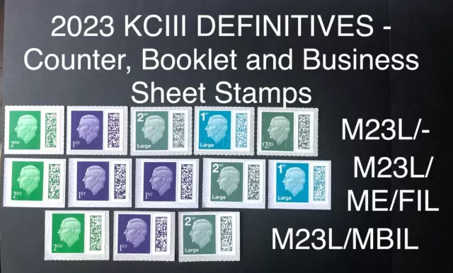 Gb 2023 Kciii Definitives - Counter, Booklet & Business Sheet Stamps, Mnh