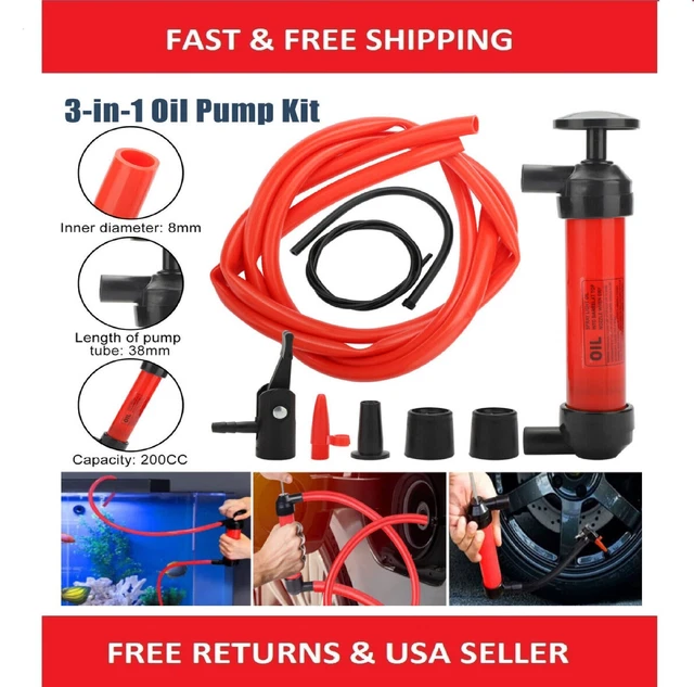 Manual Transfer Hand Tool Oil Pump Fluid Kit Extractor 3-In-1 PVC High Quality