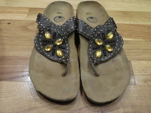 Nice Womens Brown EuroWellness Sandals Size, 7  38