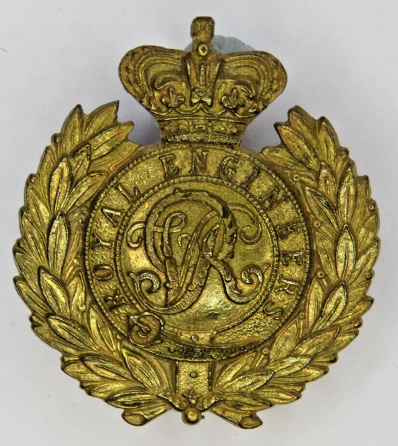 BRITISH ARMY ROYAL Engineers Victorian Cap Badge solid centre £10.00 ...
