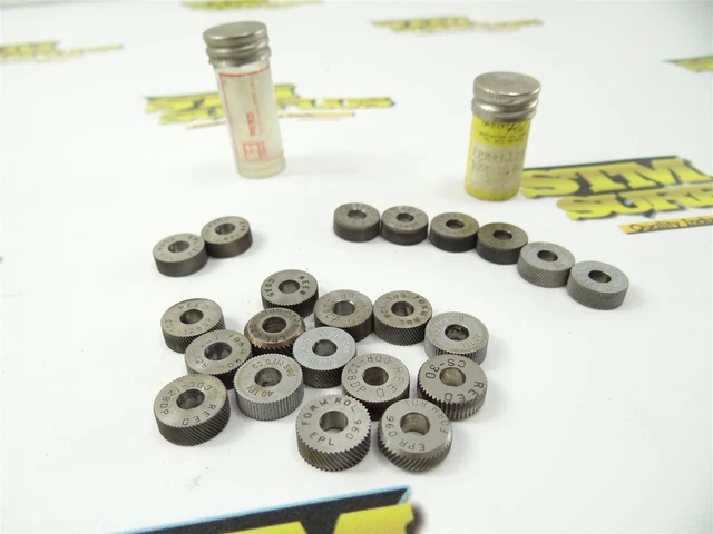 22 Assorted Hss Knurls 3/16" X 1/2" X 3/16" Id Form-Rol Reed Brown & Sharpe