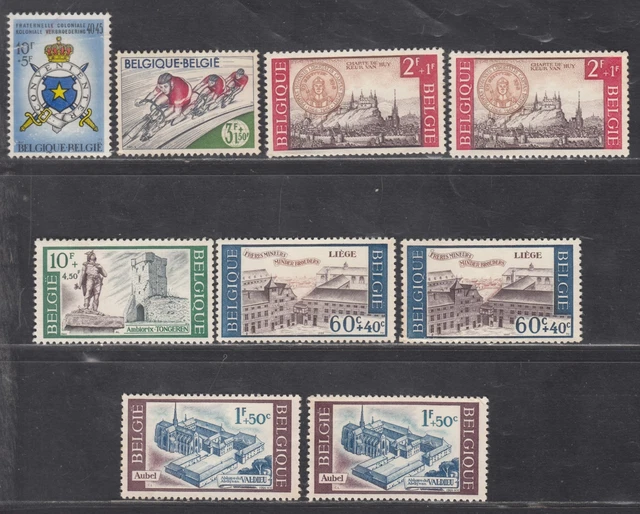 Belgique Architecture Tourisme Bâtiments Cyclisme 9v Fin Excellent État Timbres