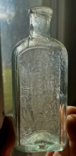 Nice Aqua Open Pontil Dr. D. Jane's Tonic Vermifuge Bottle 1850'S Era Clean L@@K