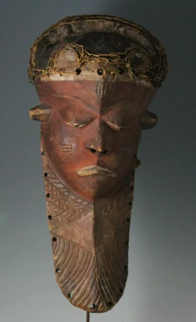 old African wooden Pende Mbuya Giwoyo mask, Angola / Congo Africa 52,5cm/20.6"