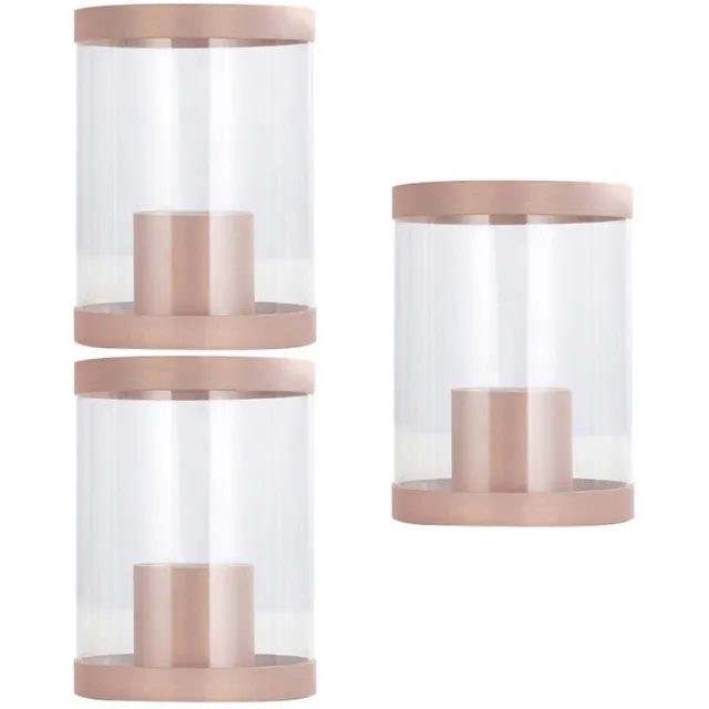 3 Pcs Composite Material Flower Hug Bucket Clear Display Case