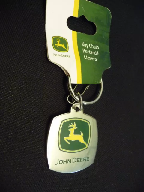 Plasticolor John Deere Logo Enamel Keychain Highest Quality Molded Key Chain NWT