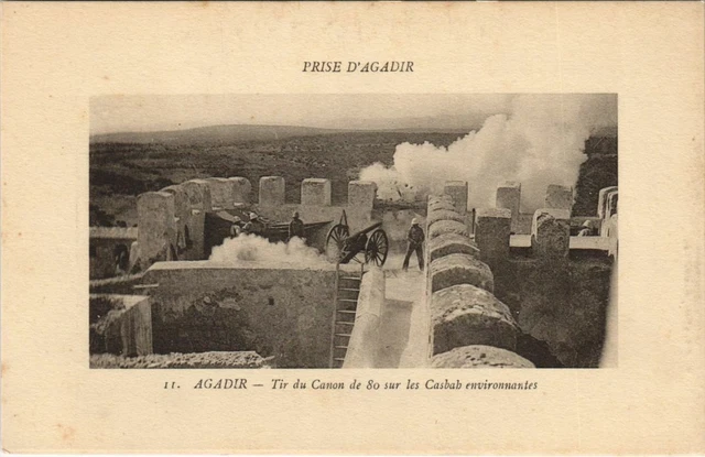 CPA AK Military AGADIR Gunfire on the Casbahs MOROCCO (23954)