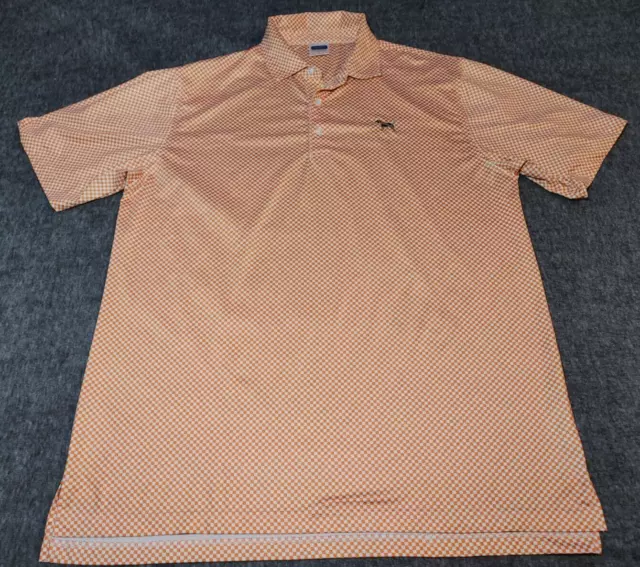 Volunteer Traditions Polo Shirt Mens Tennessee Volunteers Smokey Orange Checks L