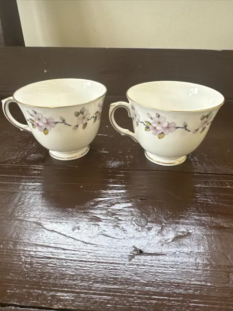 Pair Of crown Staffordshire Bone China tea cups