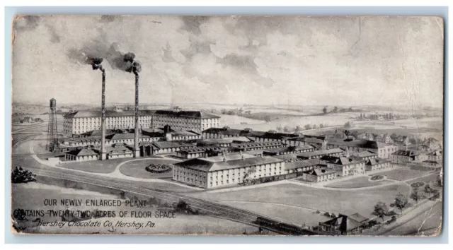 1912 Newly Enlarged Plant Hershey Chocolate Co. Hershey Pennsylvania PA Postcard