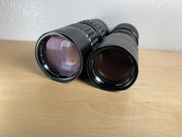 Set of 2 Nikon F Zooms - Vivitar Tele-Zoom 85-205mm f3.8 & Soligor 80-200mm
