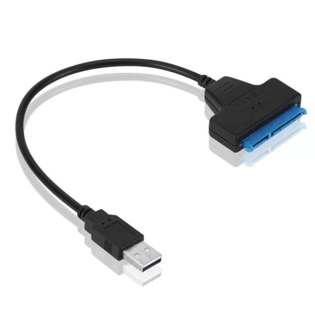 Conector Cable Adaptador de cable USB 2,0 a SATA 22Pin Cable de cable Líneas