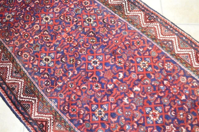 3'6 x 10 Allover Vintage S Antique Handmade Wool Runner Rug Oriental Carpet 4x10