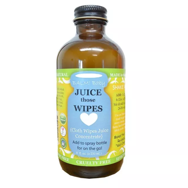 * Juice Those Wipes * All Natural Cloth Wipe Concentrated Solution | GLASS...