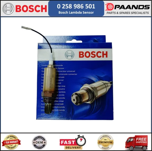 Bosch Lambda Sensor 0258986501 Fits Honda Civic Mazda 323 Kia 25106073 Vauxhall