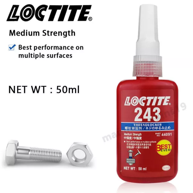 LOCTITE 243 Adhesive Securing Screws Medium-Strength thread lock Metal Threads