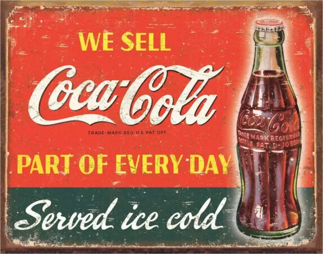 Coke Coca Cola Ever day Tin Metal Sign Decor Vintage Look Kitchen Pop Soda NEW