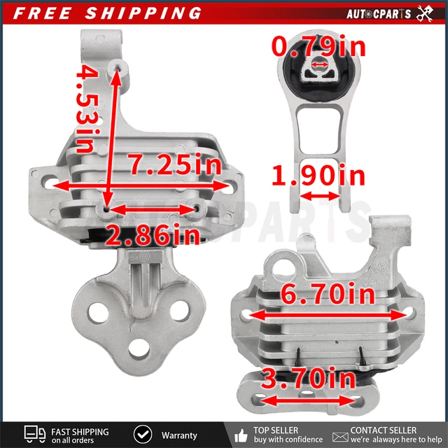 COMPLETE ENGINE MOTOR &Transmission Mounts for Jeep Cherokee 20142019
