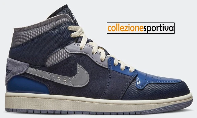 SCARPE UOMO/DONNA NIKE AIR JORDAN 1 MID SE CRAFT- DR8868-400 col.blu/beige