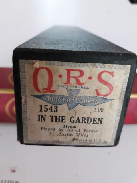 piano roll QRS 1543 In The Garden hymn played by Alfred Parker