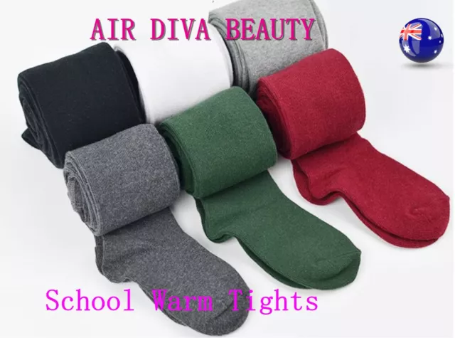 Children Senior Junior Girl Winter School Uniform Warm tights Stockings 4-14 Yrs