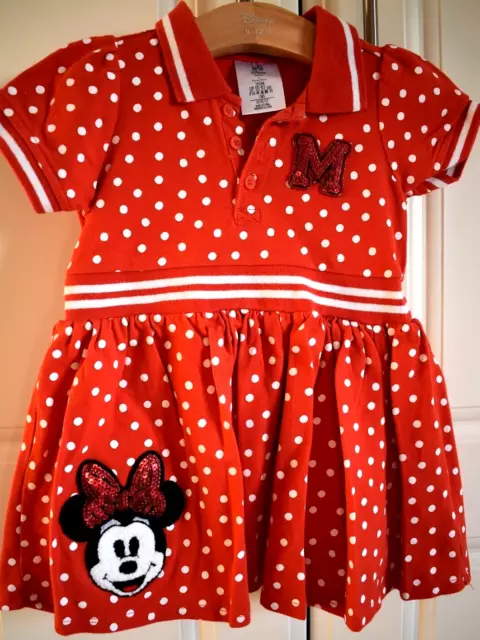 Disney Baby at Disney Store MINNIE MOUSE Red Dress & Knickers Set 18-24 Mths NEW