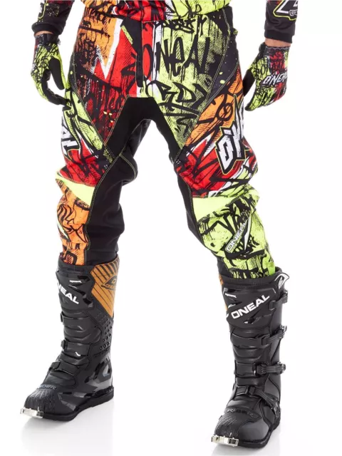 ONeal Black-Neon Element Vandal MX Pant - 30" Waist