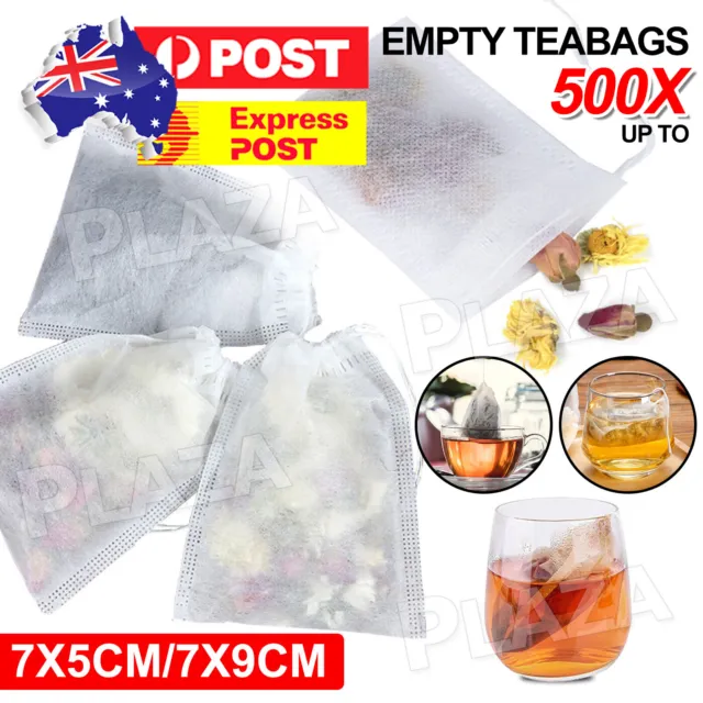 50 200 Empty Tea Bags - Herbal infuser loose leaves teabags filter paper string