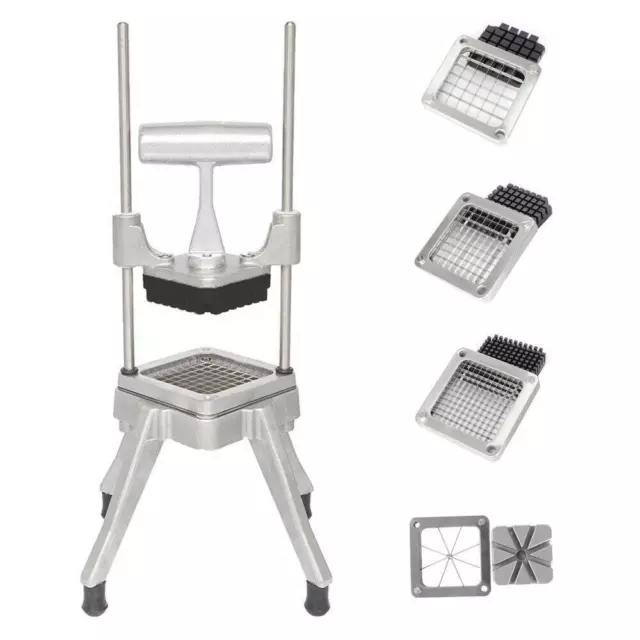 Commercial Vegetable Chopper French Fry Cutter with 4 Blades Potato Slicer