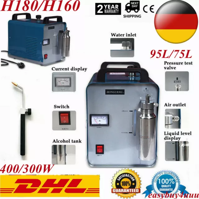 400W 75L Sauerstoff Wasserstoff Hho Gas Generator Polierend Maschine + Torch