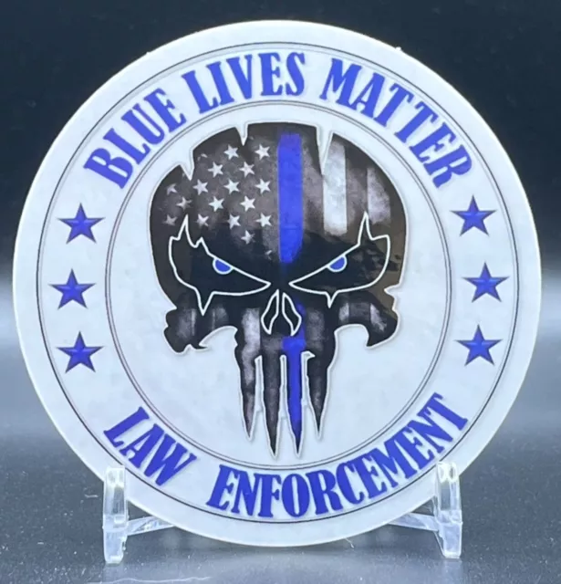 Police Blue Lives Matter American Flag Car Truck Decal Sticker Usa