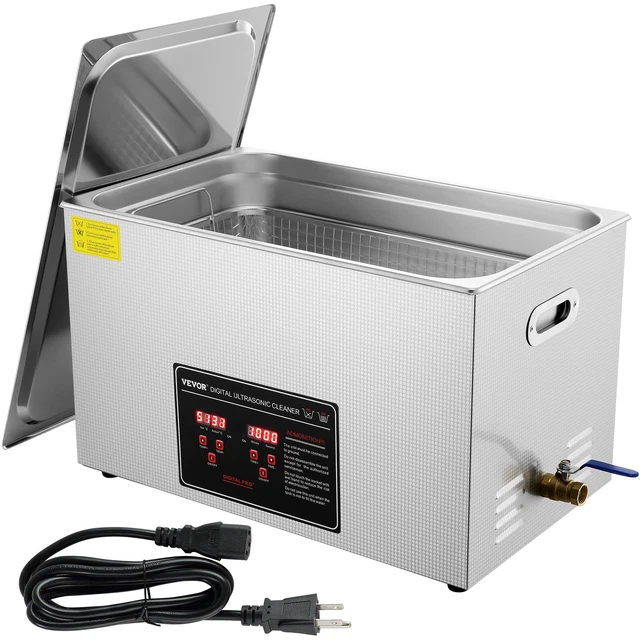 VEVOR 30L ULTRASONIC Cleaner with Timer Heating Machine Digital Sonic