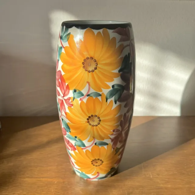 Vintage Schramberg Germany Handpainted Vase