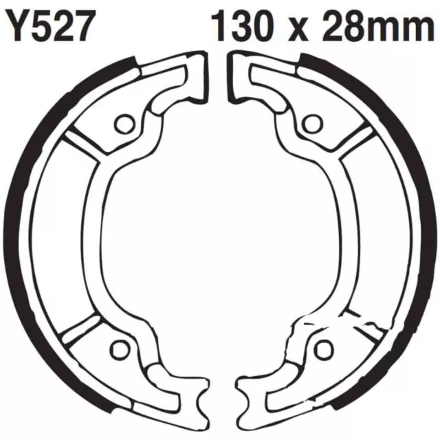 Bremsbacken mit Feder EBC hinten Bremse Motorradbremse brake shoes grooved i 12