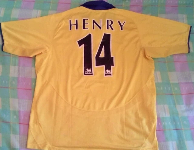 Maillot Vintage Arsenal 2002/2003 - Thierry Henry, Sponsor O2, Taille M, Occasion