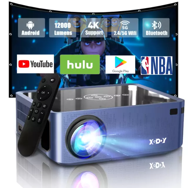 5G Home Projector Native 1080p Support 4K 8K Bluetooth Mini Cinema Movie Beamer