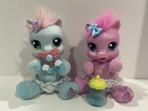 My Little Pony My Baby Twilight Sparkle Pinkie Pie Pony Baby Doll with  Interactive Bottle Toy