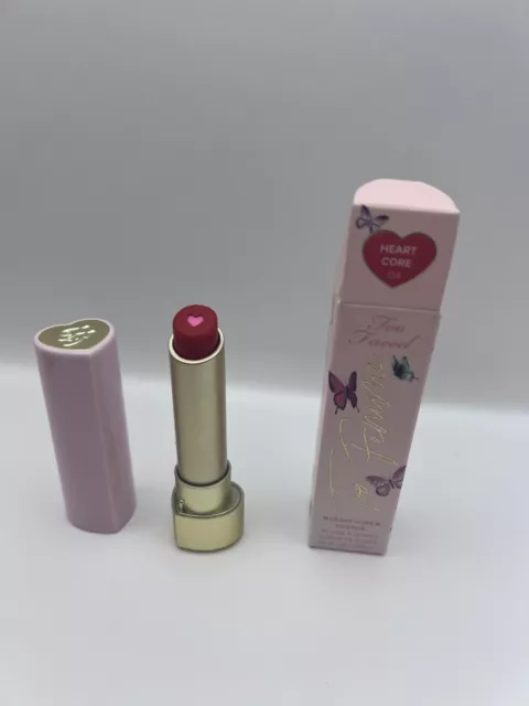 Too Faced Too Femme Heart Core Lipstick 04 Heart Core 2.8g Cherry Red New in box